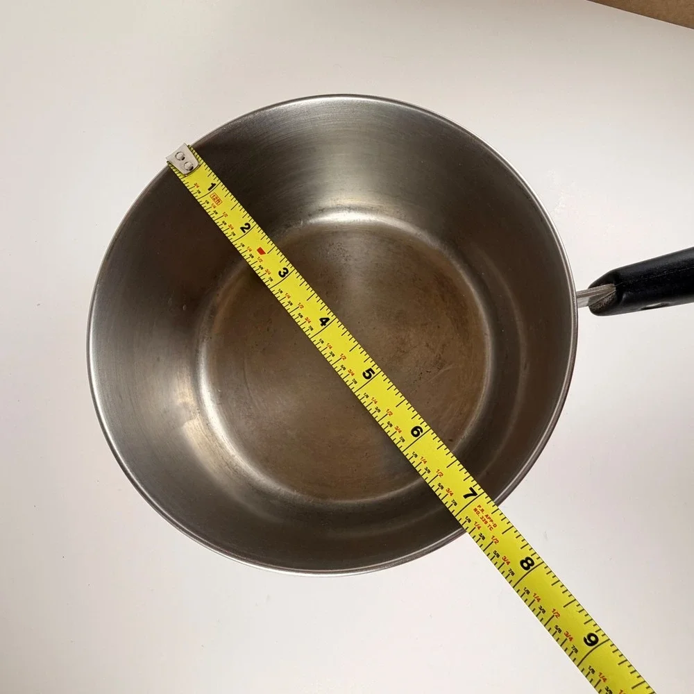 Vintage Revere Ware 1801 Copper Bottom Saucepan 7 Inch Pot Rome NY, No lid
